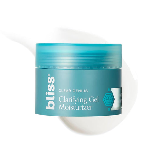 Bliss Clear Genius Clarifying Gel Moisturizer with CLARITY 5 Complex | Salicylic Acid, Niacinamide & Witch Hazel for Blemish-Prone Skin, 1.7 fl oz-GlimoraGlow