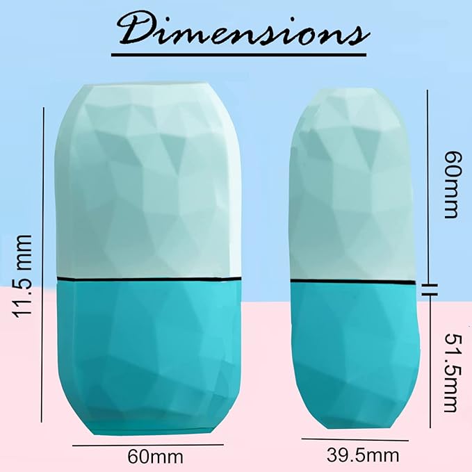 Ice Roller for Face & Eye Puffiness Relief - Enhance Your Natural Glow with Face Ice Roller, Ice Mold for Face with New Leak-Proof Design, Reusable Ice Face Roller-Gift for Women-GlimoraGlow