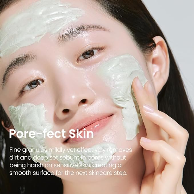 Wormwood Enzyme Cleansing Pack – Korean Powder Face Cleanser & Exfoliant with Papaya Enzyme, AHA BHA PHA, Low pH, Clears Acne & Pores, Smooths Texture, for All Skin Types, 2.82 oz.-GlimoraGlow