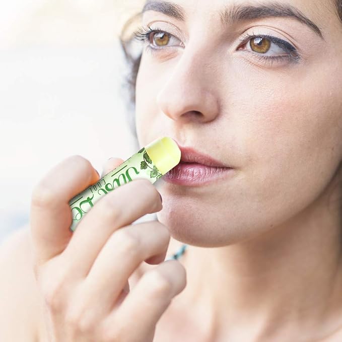 100% Natural Beeswax Lip Balm with Organic Oils (Cool Peppermint, 4 pack)-GlimoraGlow