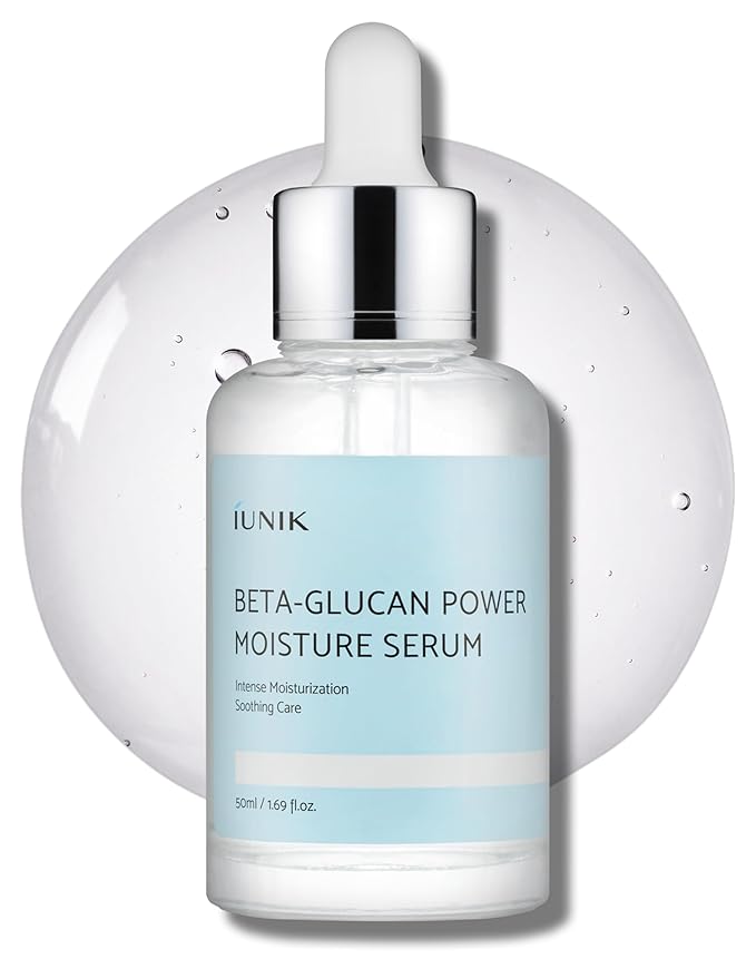 IUNIK Beta-Glucan Power Deep Moisture Vegan Serum Intense Hydration Mushroom Yeast Extracts Naturally-derived - Dry Mature Sagging Sensitive Skin Cell Regenerating Lifting Korean Skincare-GlimoraGlow