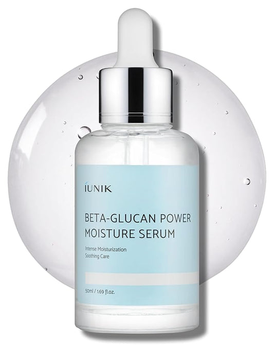 IUNIK Beta-Glucan Power Deep Moisture Vegan Serum Intense Hydration Mushroom Yeast Extracts Naturally-derived - Dry Mature Sagging Sensitive Skin Cell Regenerating Lifting Korean Skincare-GlimoraGlow