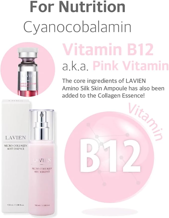 Lavien Micro Collagen Mist Essence - Hydrating Facial Spray, Redness and Smooth Skin - Suitable All Skin Types - 3.38 Fl Oz Bottle-GlimoraGlow