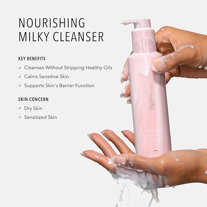 HydroPeptide Cashmere Cleanse, Facial Rose Milk, Clean & Balance Skin's Natural Oils, 6.76 Ounce-GlimoraGlow