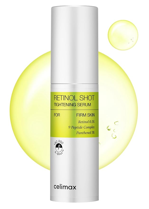 celimax The Vita A Retinol Shot Tightening Serum | with Pure Vitamin A Retinol, Peptide, Pore Minimizer, Wrinkles & Fine Lines, Firmer Skin, Anti-Aging, Skin Smoothing 30ml-GlimoraGlow