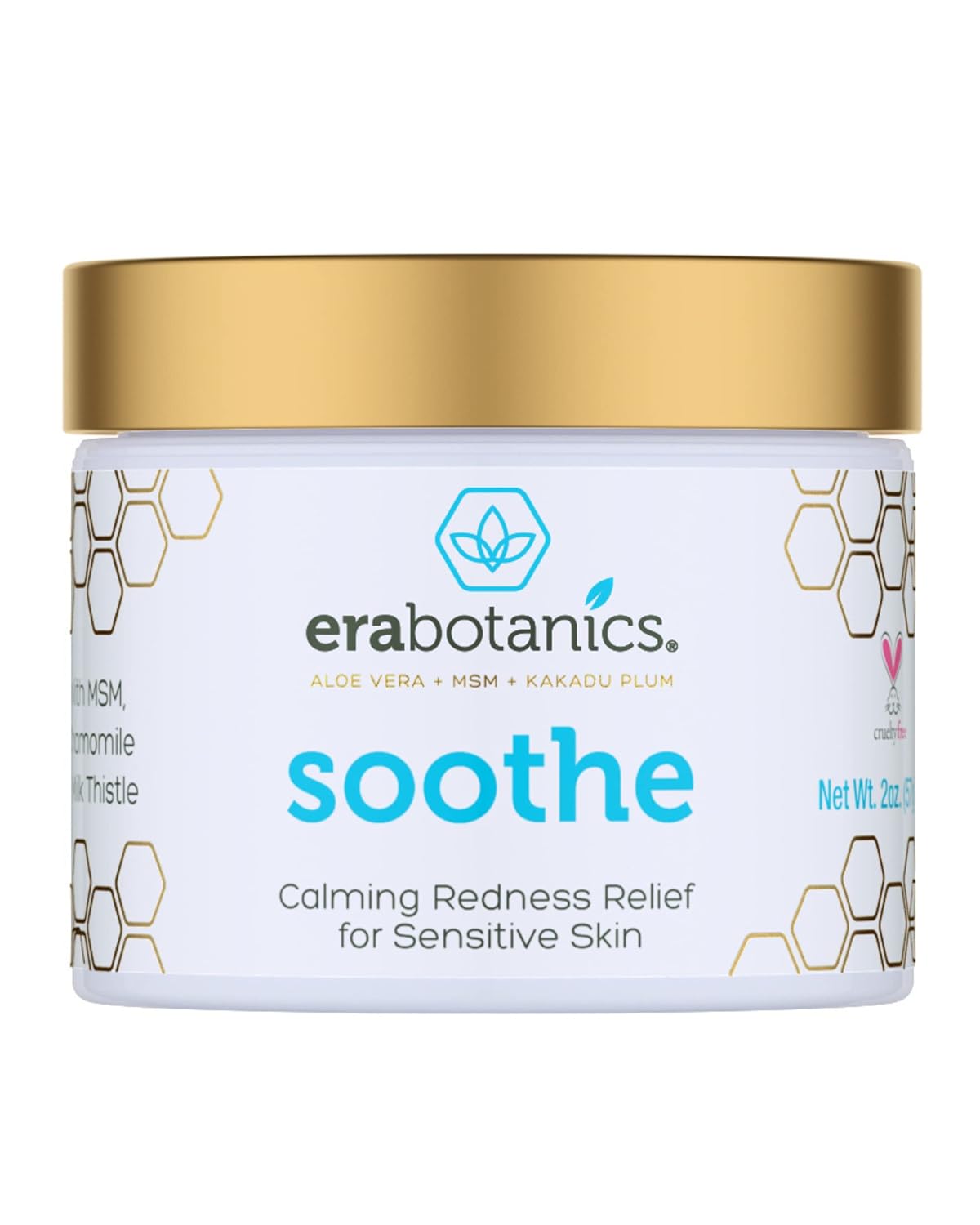 Era Organics Cream Redness Relief Moisturizer- Soothing Redness Relief for Face with Manuka Honey, MSM, Chamomile - Calming Moisturizer Made in USA-GlimoraGlow