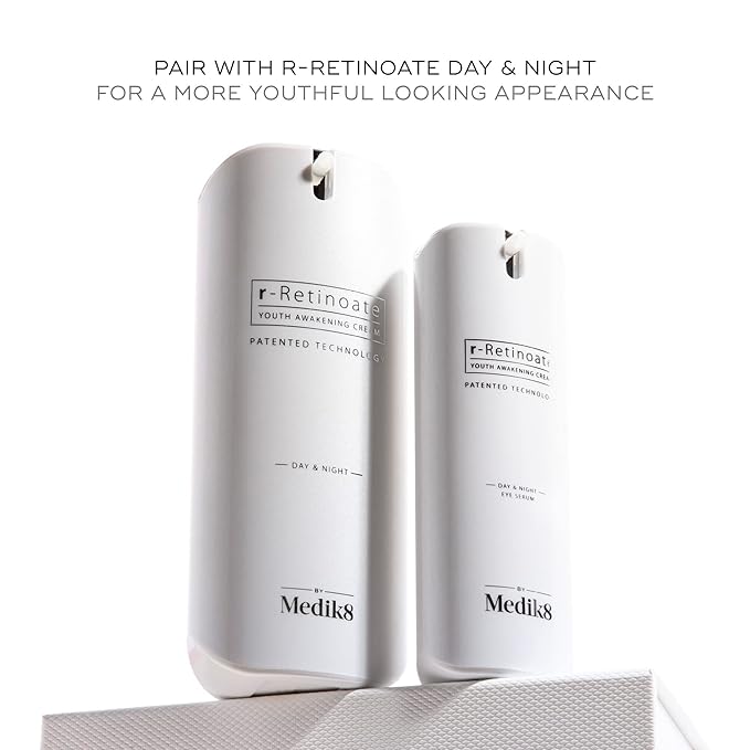 Medik8 R-Retinoate Day & Night Eye Serum - Hydrating, Healing, Skin Plumping Vitamin A - Reduces Fine Lines, Wrinkles, Dark Circles, and Other Signs of Aging - Smoothing Under Eye Radiance - 0.5 oz-GlimoraGlow