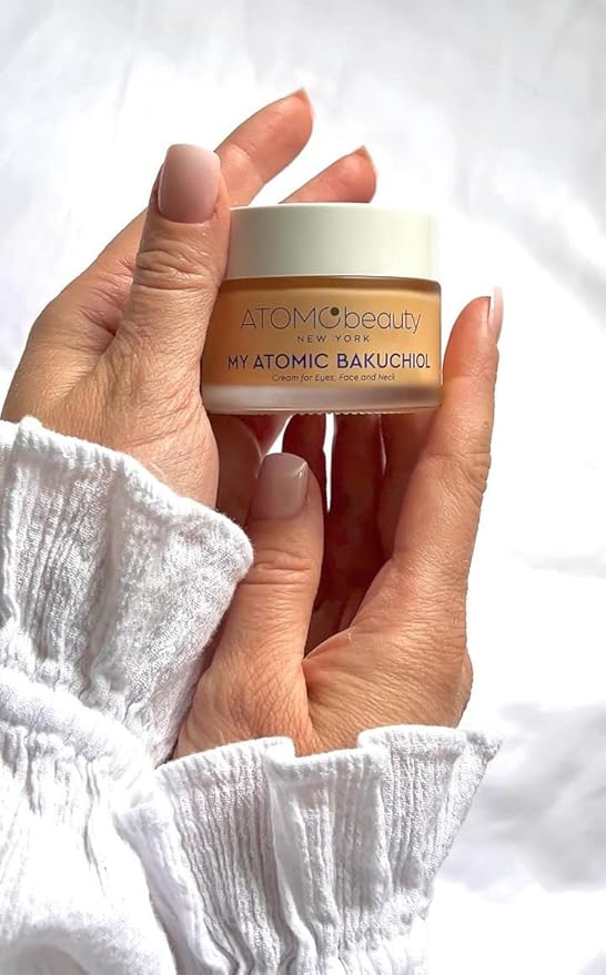 MY ATOMIC BAKUCHIOL Cream for Eyes, Face and Neck – Bakuchiol + Purified Quinoa Seed Polysaccharides | Anti-Aging, Lifting & Brightening | Retinol Alternative | Vegan & Dermatologically Tested – 45ml-GlimoraGlow