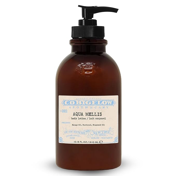 C.O. Bigelow Aqua Mellis Body Lotion, Iconic Collection Moisturizing Body Lotion with Shea Butter, Borage Oil & Grapeseed Oil, 10.5 Fl Oz-GlimoraGlow