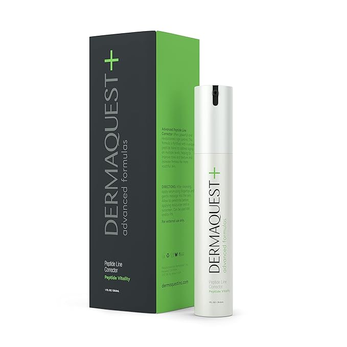 DermaQuest+ NEW Peptide Line Corrector Face Serum (1oz)-GlimoraGlow