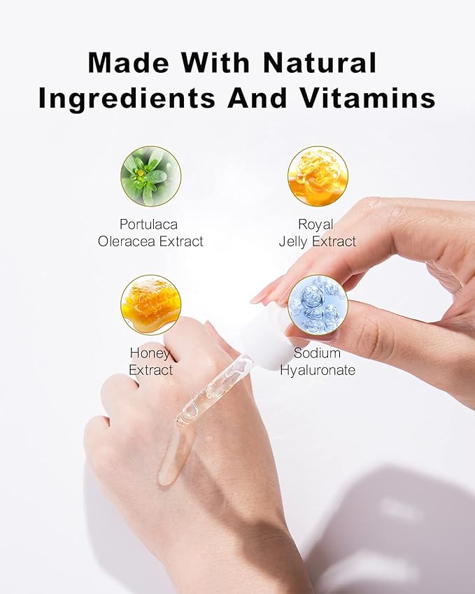 Honey Hyaluronic Acid Face Serum, 30ml / 1.06 fl.oz | Honey Purity 30% | Vit E - Anti Aging Facial Serum for Skin Care | Face Serum for Women | for All Skin Type-GlimoraGlow