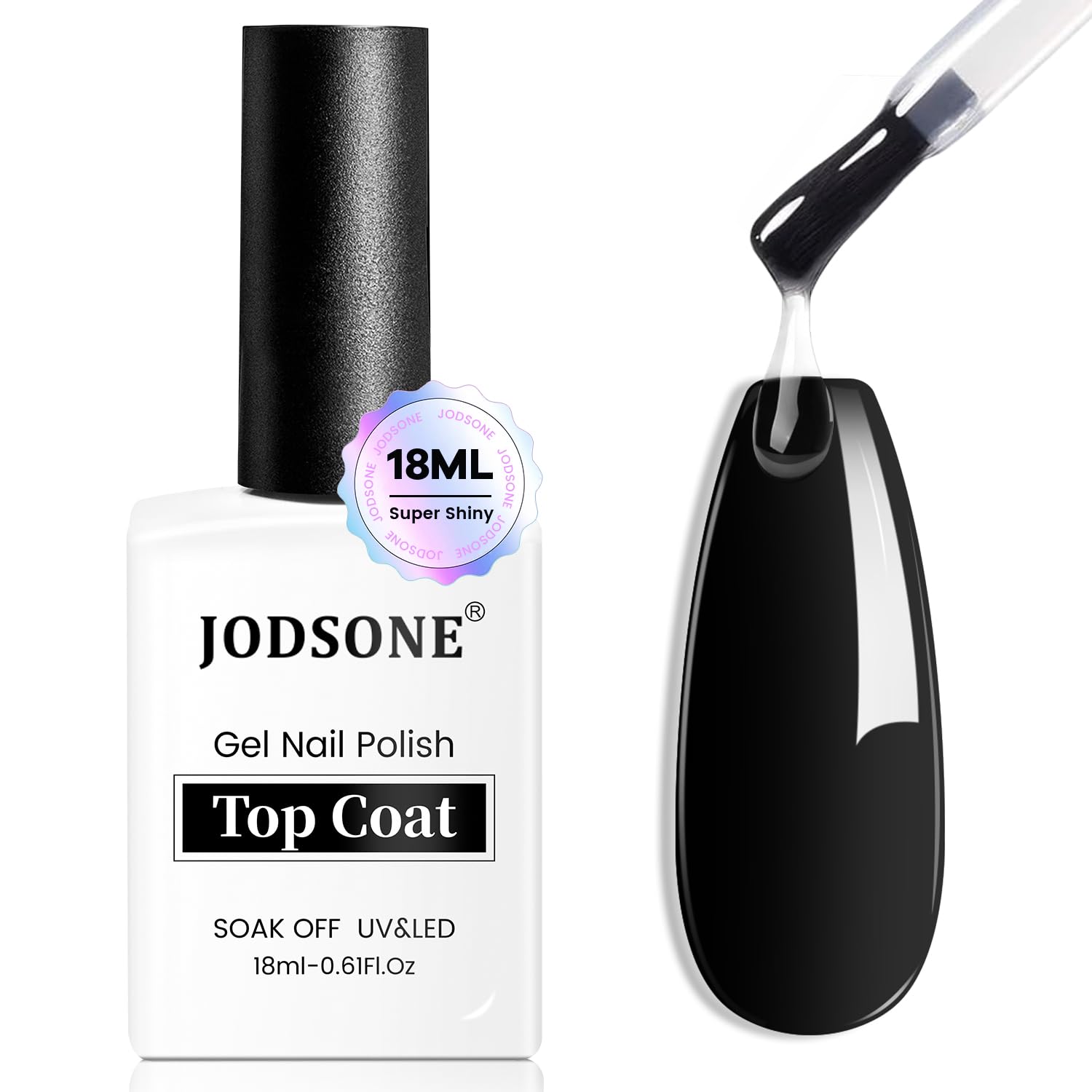 JODSONE 18ml Top Coat Gel Polish No Wipe High Gloss Shine Finish Long Lasting Gel Nail Polish Professional Manicure for Home DIY and Nail Salon-GlimoraGlow