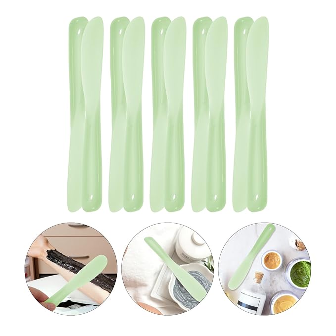 10pcs Tool Stick Makeup Spatulas Makeup Scoop Cosmetic Scoop Sampling Spatula Cosmetics Mixing Spatulas Cosmetic Applicator Spoon Large Mixing Spoon-GlimoraGlow