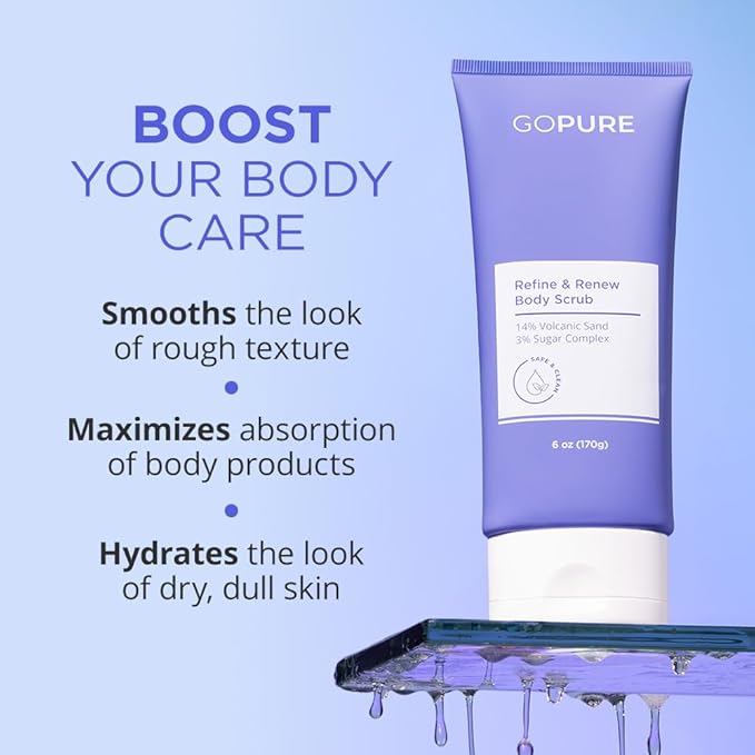 goPure Neck Firming Duo, Tighten & Lift Neck Cream, Refine & Renew Body Scrub, 2 piece set-GlimoraGlow