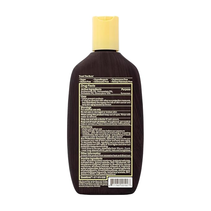 Sun Bum Original SPF 15 Sunscreen Body Lotion - Broad Spectrum Moisturizing Sunscreen with Vitamin E - Hawaii 104 Act Compliant (Made without Octinoxate & Oxybenzone) - 8 oz-GlimoraGlow