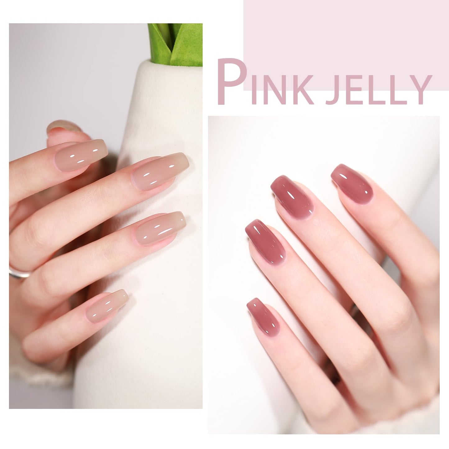 10Pcs Jelly Gel Nail Polish Set Nude Translucent Dark Skin Colors Rose Maple Red Sheer Gel Polish Kit Brown Semi-Transparent Fall Nail Polish Gel UV LED Soak Off Home DIY 7ml-GlimoraGlow