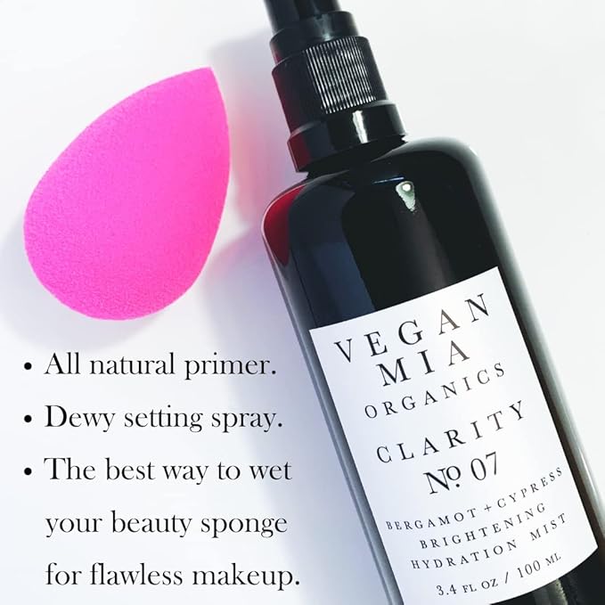 USDA Organic Clarity Balancing Face Mist - Hydrating Rose Water Facial Spray Suitable For All Skin Type Face Moisturizer, Setting Spray for Makeup & Face Primer, 3.4 oz-GlimoraGlow