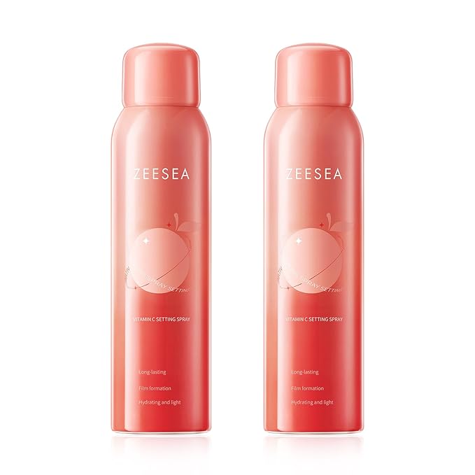 zeesea Vitamin C Hydrating Makeup Setting Spray for Face, Waterproof Make up Setting Fixer Mist type Spray, Long-lasting for 16 hours, Oil Control, 2pcs-GlimoraGlow