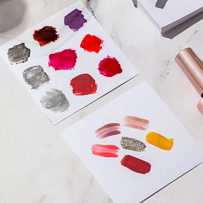 100Pcs Nail Art Polish Palette Paper Disposable Makeup Nail Gel Mixing Palette Papers Portable Waterproof Resin Nail Art Drawing Palette Tool Nail Supplies Home Salon-GlimoraGlow