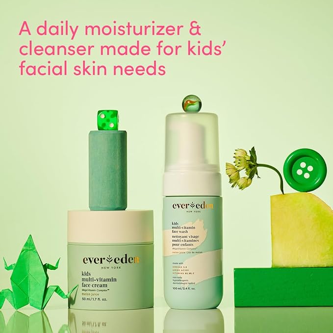 Evereden Kids Face Cream: Melon Juice, 1.7 oz. | Face Lotion | Clean and Non-Toxic Face Moisturizer | Multi-Vitamin Skin Care for Kids-GlimoraGlow
