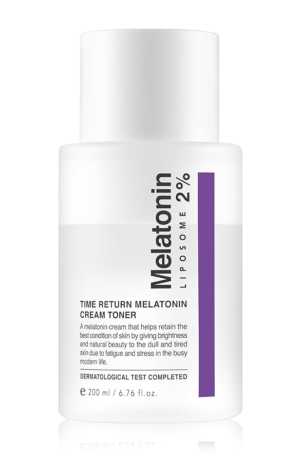 Time Return Melatonin Cream Toner | Highly Moisturizing Facial Toner for Sensitive Skin | Clarifying & Calming Toner for Face | Hydrating Toner for Face | Toner Cream Skin Toner (6.76 fl oz)-GlimoraGlow