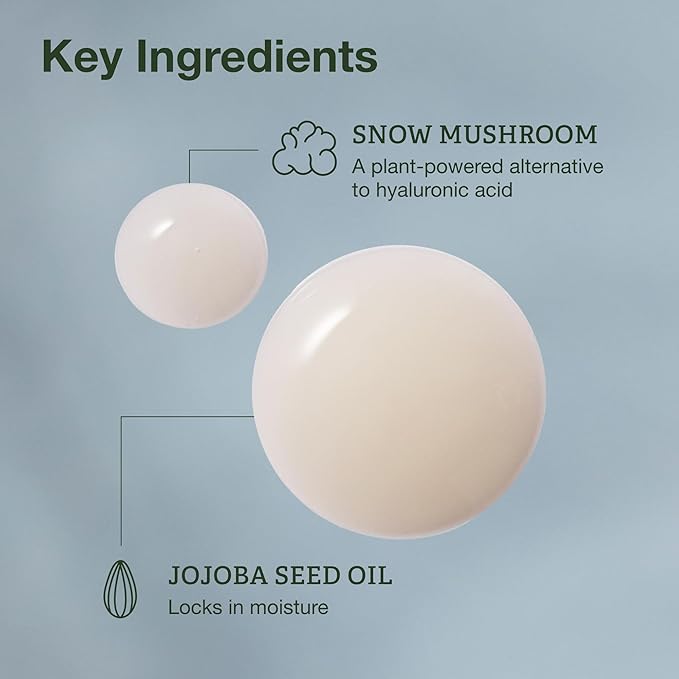 Botanics Hydrating Serum - Skin Plumping Serum for Face & Long-Lasting Hydration - Enriched with Snow Mushroom - Vegan & Cruelty-Free (0.84 Fl Oz)-GlimoraGlow