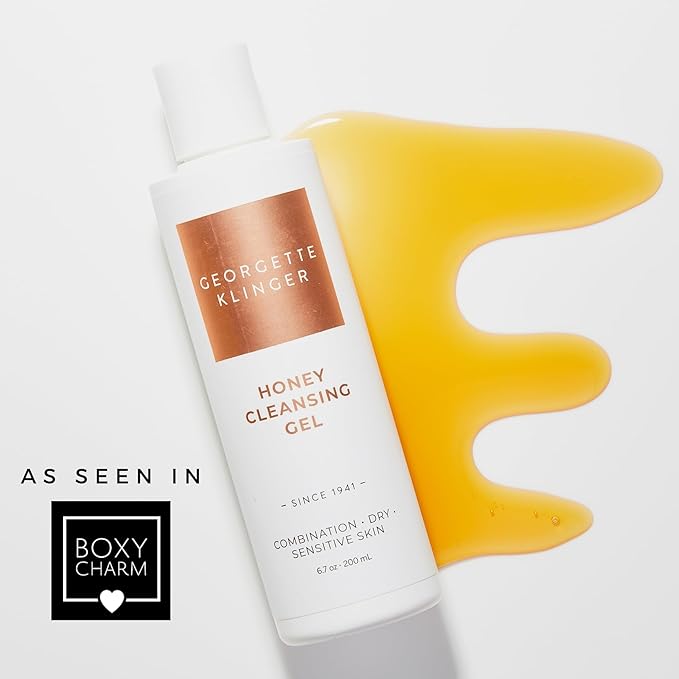 Georgette Klinger Honey Cleansing Gel - Gentle, Hydrating Cleanser, Daily Face Wash, Removes Dirt, Free Radicals with Moisturizing Manuka, Honeysuckle for Normal, Dry, Sensitive Skin - 6.7-GlimoraGlow
