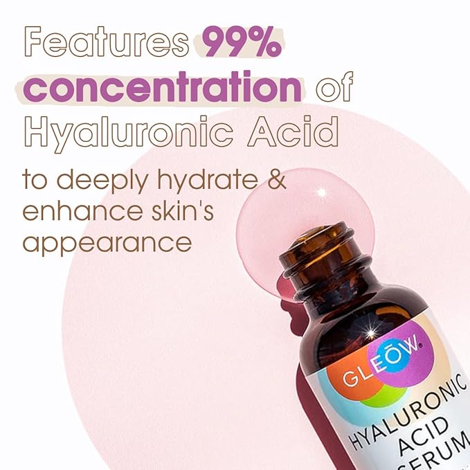 New 2024 Pure Hyaluronic Acid Serum for Face - Hydrating Serum for Women - Hyaluronic Acid Pure Face Serum for Women - Face Serum for Dry Skin with Dark Spots 2oz-GlimoraGlow