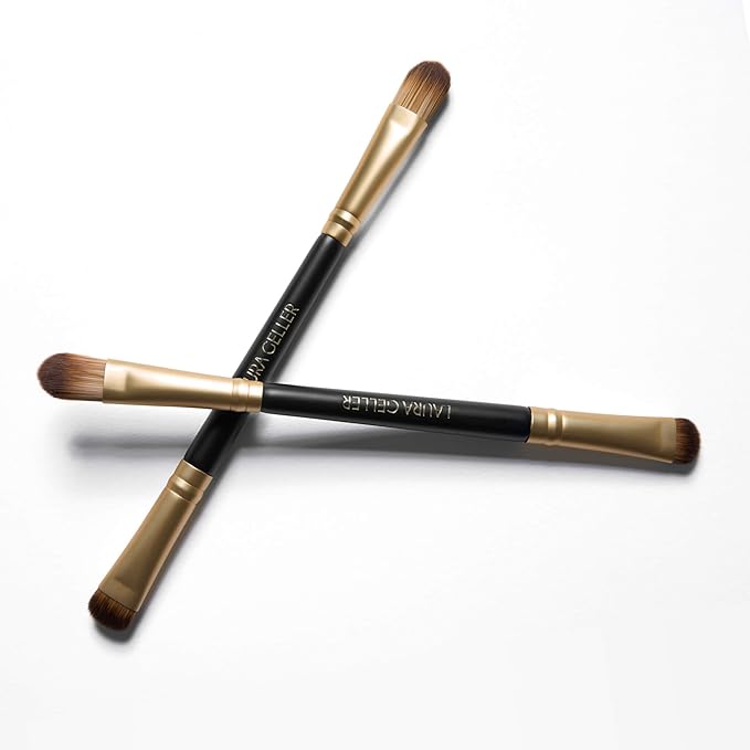 LAURA GELLER NEW YORK Dual-Ended Eyeshadow Brush - Domed Shader & Blending Brush for Baked and Pressed Eyeshadow Application - All Over Eye Makeup Brush-GlimoraGlow