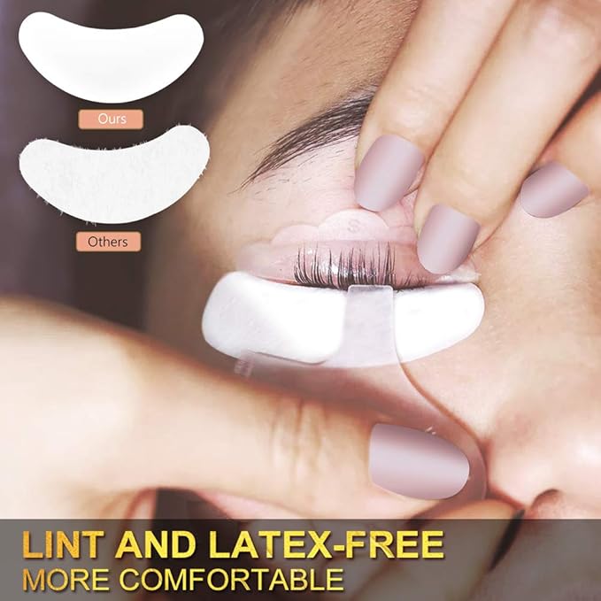 Hydrogel Eye Patch Eyelash Extension Supplies - Akissos 100 PCS Lash Extension Supplies Lift Tint Under Eye Pads Undereye Gel Patches Lint Free Professional Individual DIY Beauty Tool - 3nd Gen-GlimoraGlow