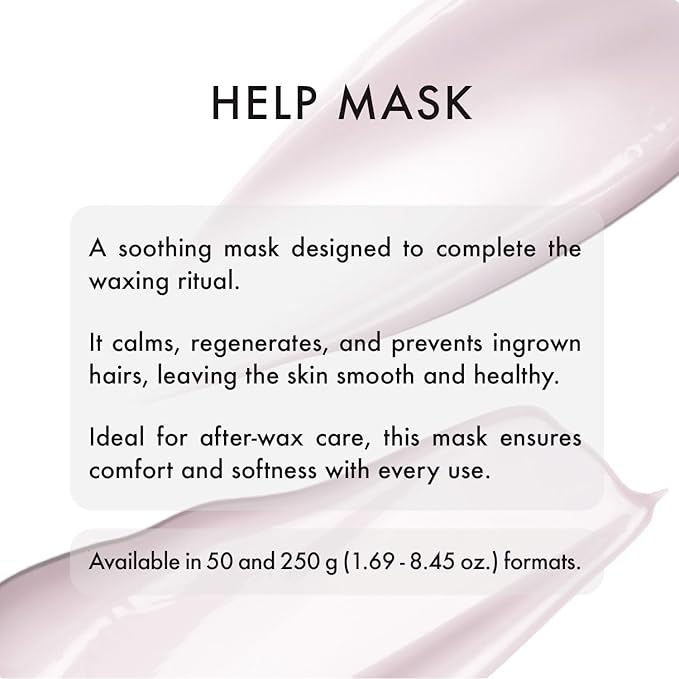Italwax Help Line Help Mask 8.45oz (250g) – Leave-In Soothing Mask with Tea Tree Oil and Calamine – Calms and Protects Sensitive Skin After Waxing – For Professional and Home Use-GlimoraGlow
