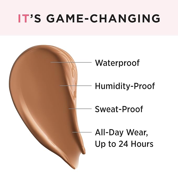 IT Cosmetics Makeup Set - Includes Supersize Bye Bye Under Eye Concealer (40.5 Deep) + Heavenly Luxe Complexion Perfection Concealer Brush (1 fl oz) - with Collagen, Hyaluronic Acid & Antioxidants-GlimoraGlow