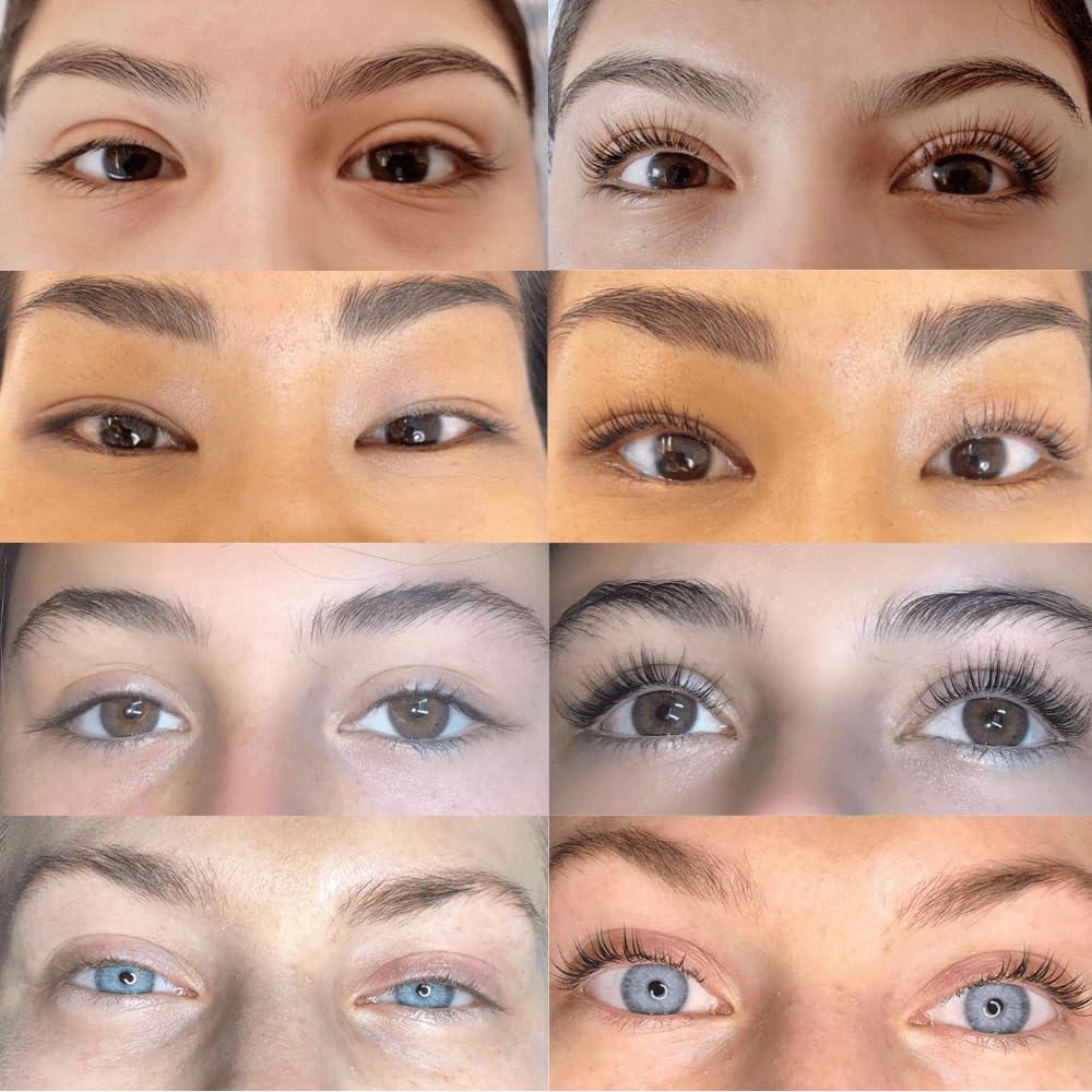 Luxe Lash Lift and Tint Kit – Professional Eyelash Lift and Tint Kit for At-Home Use – Keratin Lash Lamination, Lash Curling & Dye Kit – DIY Lash Perm and Tint Set – 3 Applications – Made in USA-GlimoraGlow