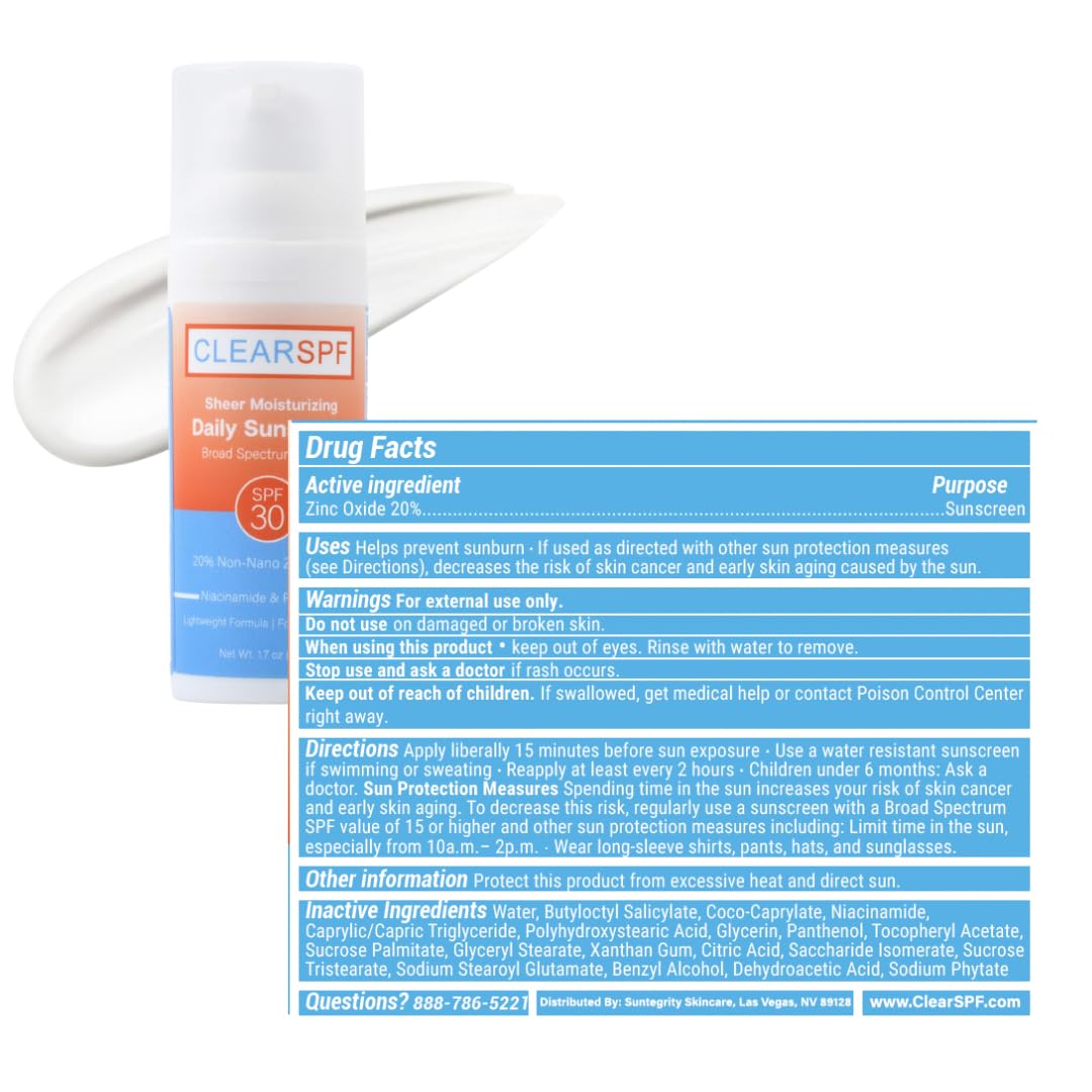 ClearSPF Daily Moisturizing Sunscreen (Sheer)-GlimoraGlow
