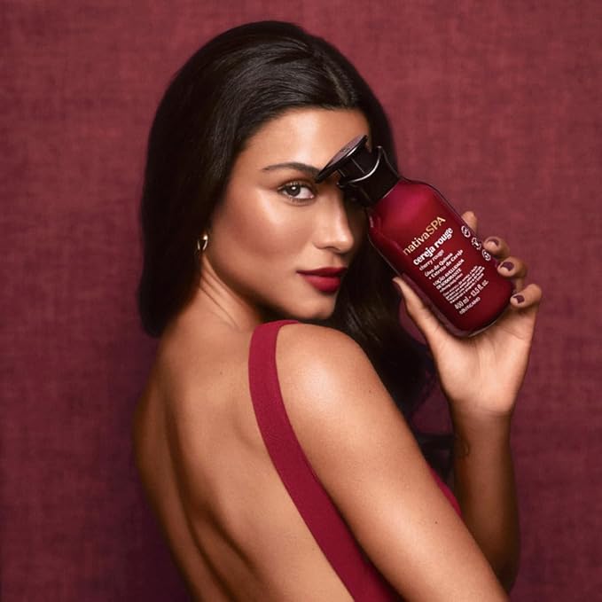 O Boticário Nativa SPA Cherry Rouge Velvety Body Lotion, Bold Oriental Amber Fragrance with Cherry Extract & Quinoa Oil, Collagen Boosting Hydration, 13.5 Ounce (400ml)-GlimoraGlow