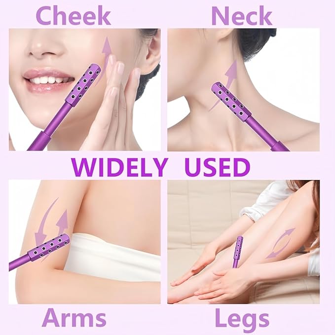 KOTOMI Radiance Beauty Roller,Up Lifting Facial Massage Roller, 30 Germanium Stone Face Sculpting Tool, Facial Roller for Face Beauty Massage, Helps Blood Circulation, Reduces Puffiness-GlimoraGlow