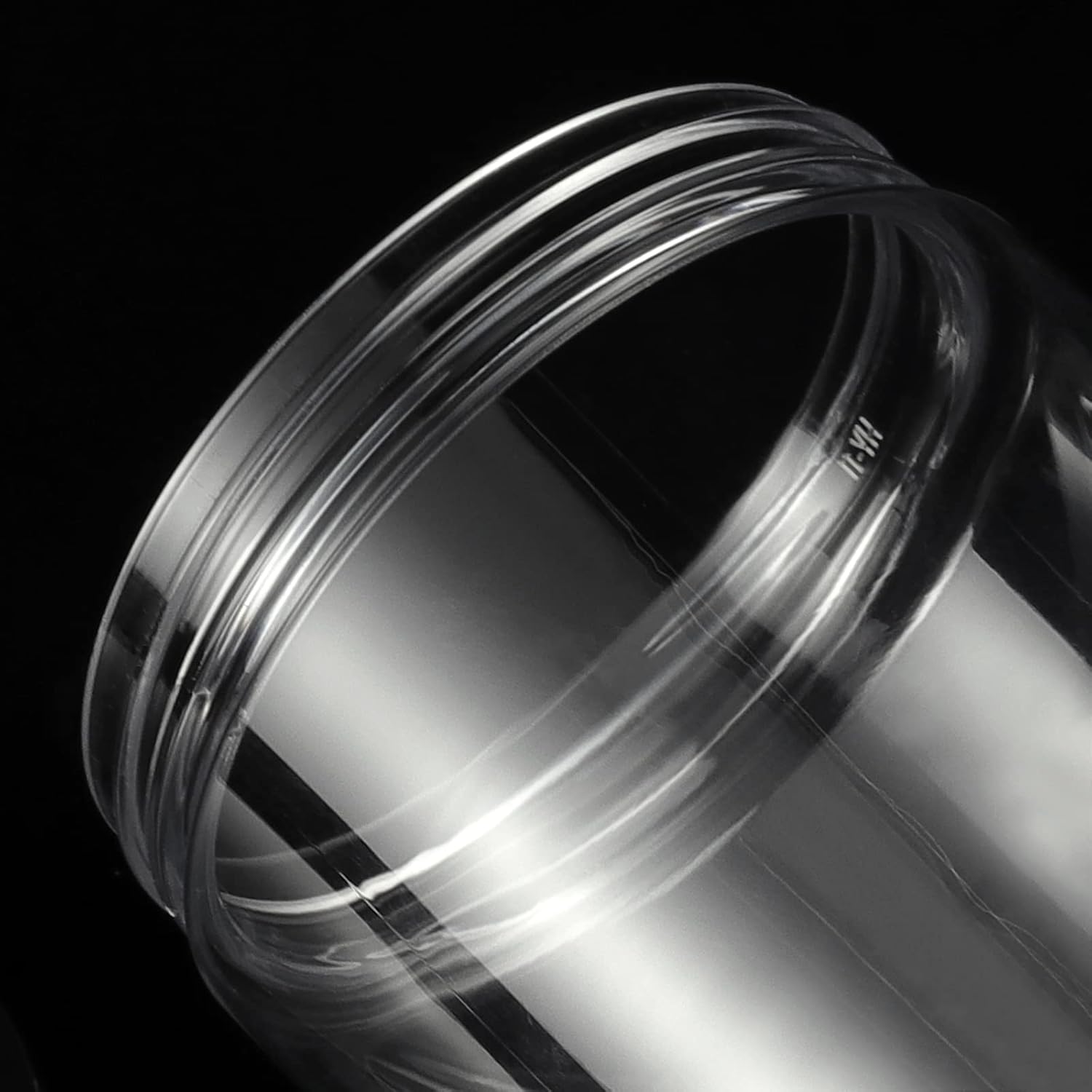 JEUIHAU 46 Pack 8 OZ Plastic Jars with Lids, Clear Empty Slime Storage Containers with Screw On Lids, Plastic Cosmetic Containers for Slime Making, Food, Beauty Products, BPA Free-GlimoraGlow