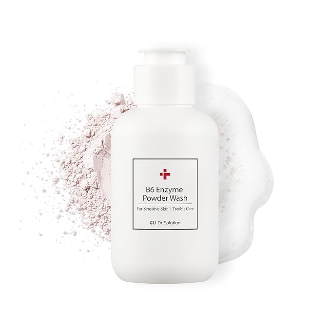 B6 Enzyme Powder Face Cleanser, Korean Skin Care Exfoliating Face Wash with PHA and Papain Enzyme, Face Exfoliator with Calamine and Vitamin B6, Gentle Cleanser, 55g (1.94 Oz)-GlimoraGlow