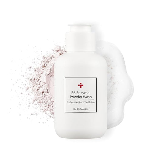 B6 Enzyme Powder Face Cleanser, Korean Skin Care Exfoliating Face Wash with PHA and Papain Enzyme, Face Exfoliator with Calamine and Vitamin B6, Gentle Cleanser, 55g (1.94 Oz)-GlimoraGlow