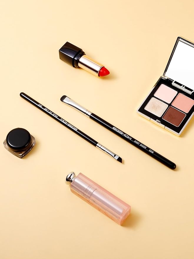 EIGSHOW Angled Eyeliner Brush & Eyeshadow Brush, High-End Precision Gel Liner and Short Smudge Brushes for Cat Eye, Winged Liner (E835&E806)-GlimoraGlow