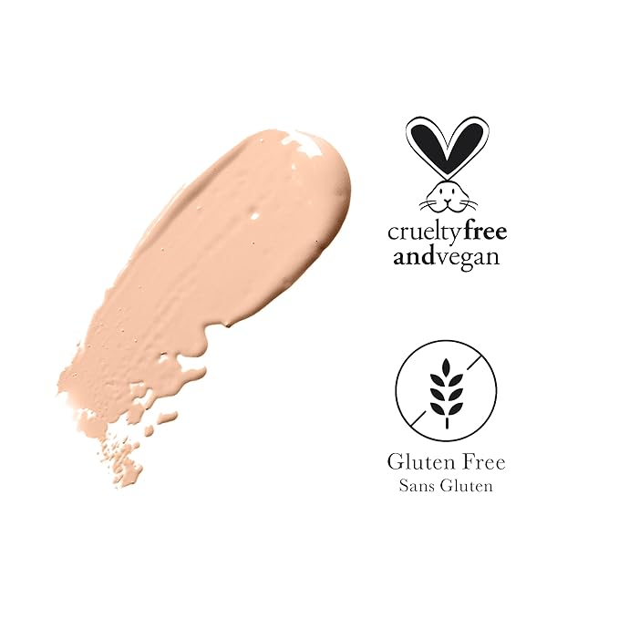 100% PURE Healthy Foundation Full Face Coverage Makeup, Liquid Matte Finish with Anti-Aging Benefits - Vegan Gorgeous Fruit Pigmented Sand Color (Light Medium with Neutral Undertone) - 1 Fl Oz-GlimoraGlow