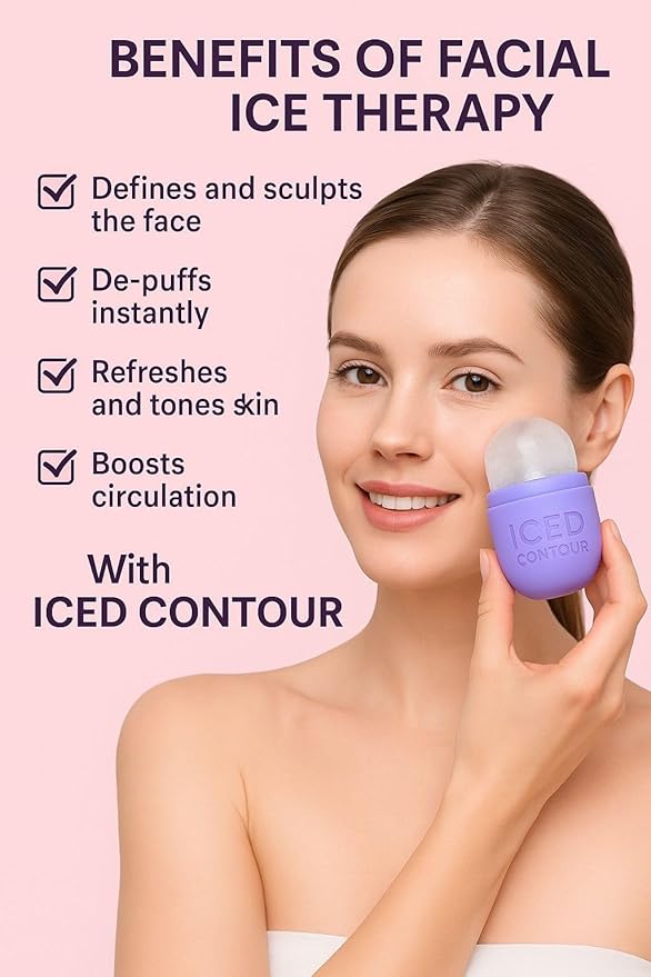 Ice Roller for Face, Ice Face Roller for Eyes, Neck and Cold Therapy for Injuries. Ice Mold for Face Massager, Skin Care. Remove Fine Lines, Shrink Pores, Reduce Acne (White)-GlimoraGlow