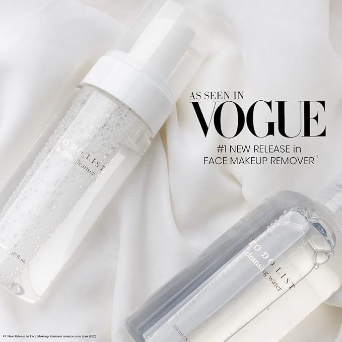 TO DO LIST Cleansing Water | Premium Micellar Water Make up Remover | Oil-free Lip & Eye Makeup Remover | Agua Micelar Cleanser | 8.45 Fl. Oz. | Korean Skin Care For All Skin Types-GlimoraGlow