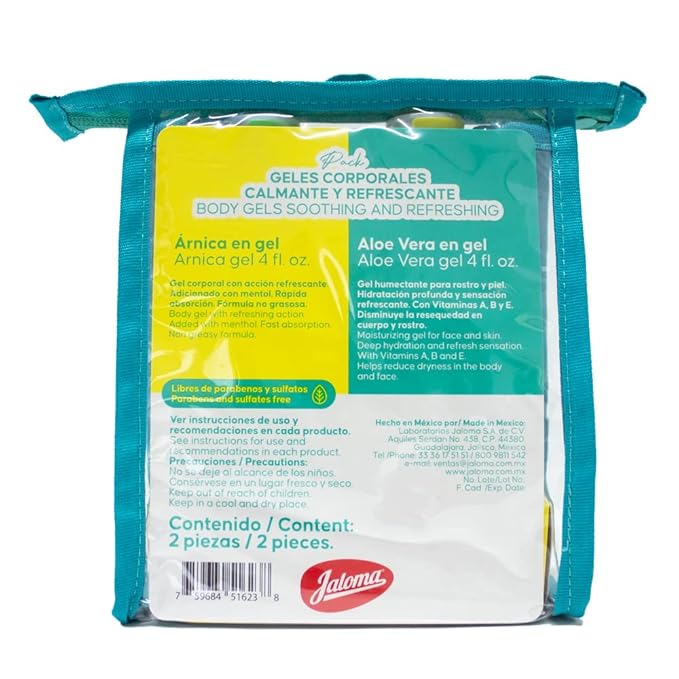 JALOMA Body Gel Pack, Arnica and Aloe Vera Moisturizer Gels, 2 Pieces Inside Each Gift Bag, 1 Gift Bag-GlimoraGlow
