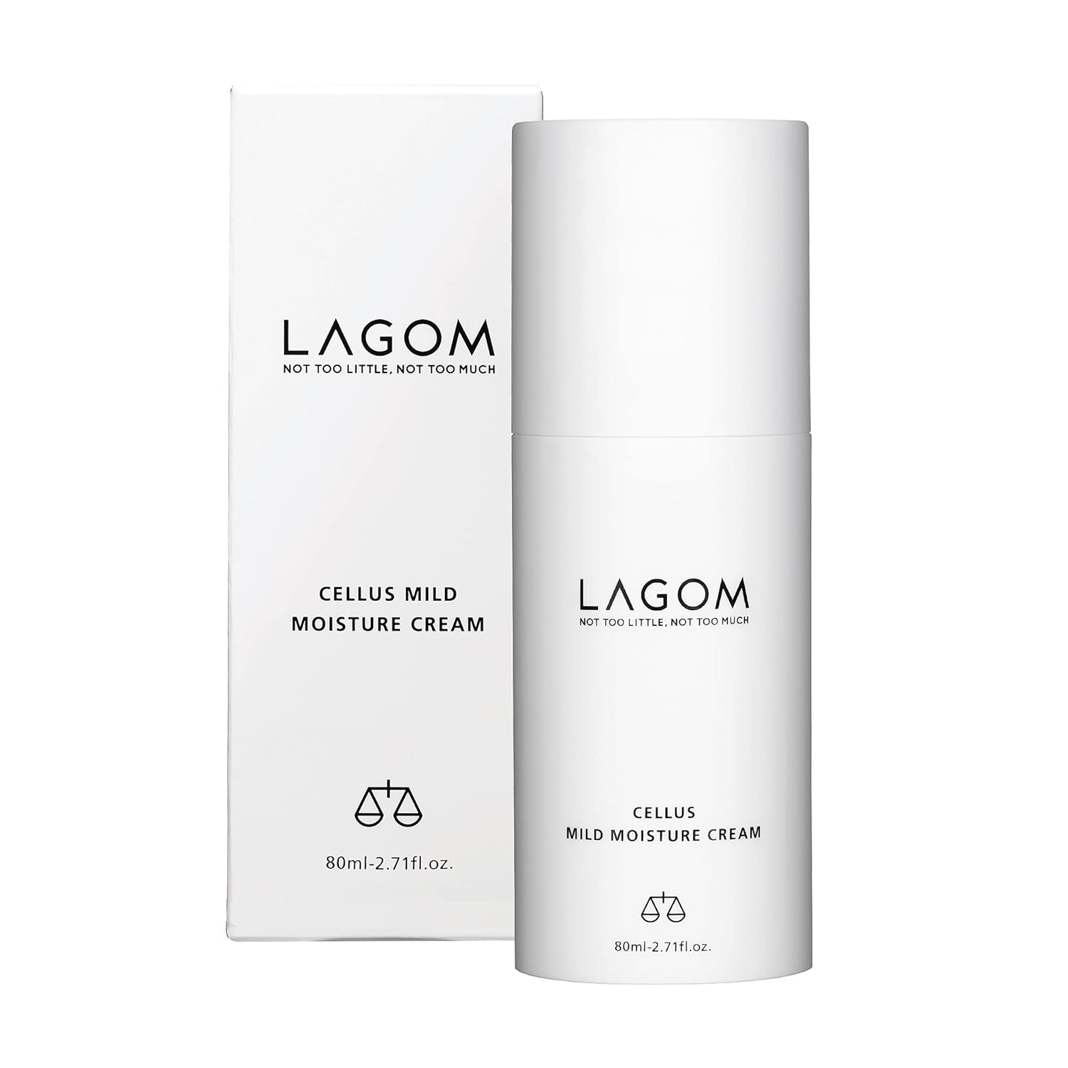 LAGOM Cellus Mild Moisture Cream with D-panthenol, Natural Moisturizer, Hypoallergenic, Fragrance-Free, Refreshing Herbal Face Lotion for Sensitive Skin 2.71 Fl Oz-GlimoraGlow