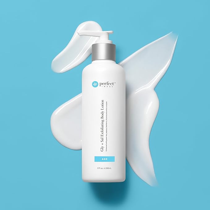 Perfect Image Gly + Sal Exfoliating Body Lotion, 8% Glycolic Acid and 2% Salicylic Acid Lotion Enhanced with Green Tea, Papaya, Bearberry, Licorice and Amino Complex-GlimoraGlow