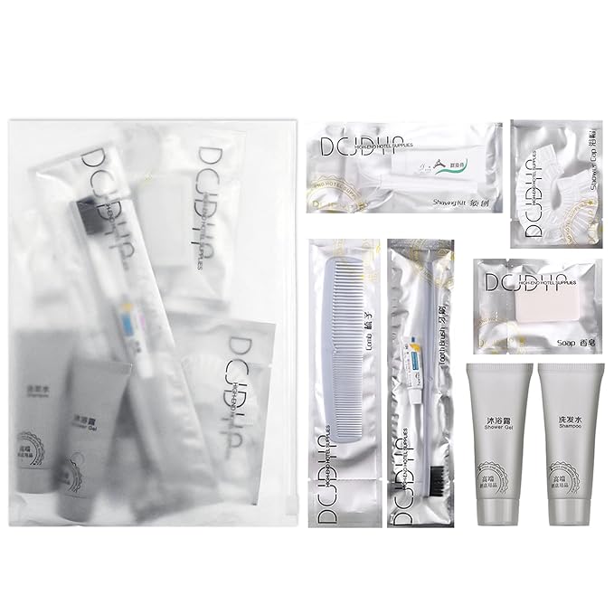 Hygiene Kit, Hygiene Kit Bulk, Individually Packed,The Travel Hygiene Kit Is Fully Equipped, Convenient For Personal Washing, Convenience Kits Suitable For Hotel, Home, Camping, Travel ( Pack-12)-GlimoraGlow