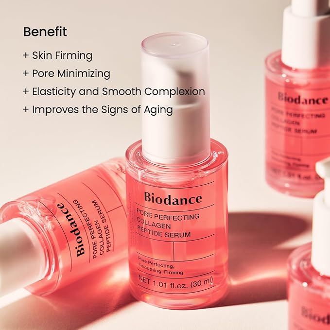BIODANCE Pore Perfecting Collagen Peptide Serum, Skin Firming & Radiance Boost, Plumping, Pore Care, Makeup Prep Serum for All Skin Types, Korean Skincare | 1.01 fl.oz x 1 ea-GlimoraGlow