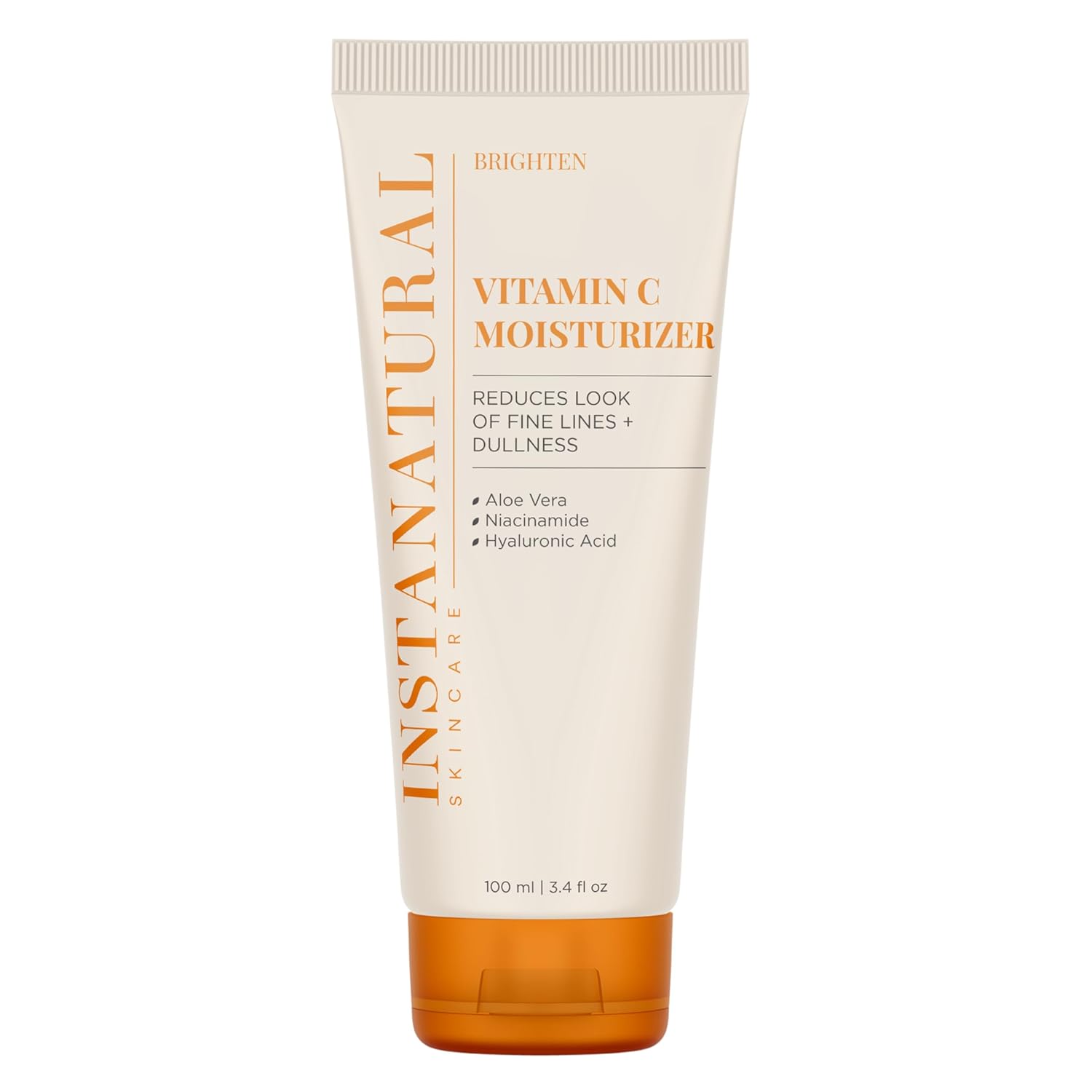 InstaNatural Vitamin C Moisturizer Face Cream, Brightens and Reduces the Look of Fine Lines and Wrinkles, Moisturizing Lotion for Dry Skin, with Hyaluronic Acid, 3.4 FL Oz-GlimoraGlow