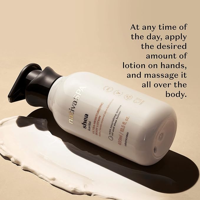 Nativa SPA Shea Moisturizing Body Lotion, Fragranced Skin Moisturizer with Purified Quinoa Drops, 13.5 Ounce-GlimoraGlow